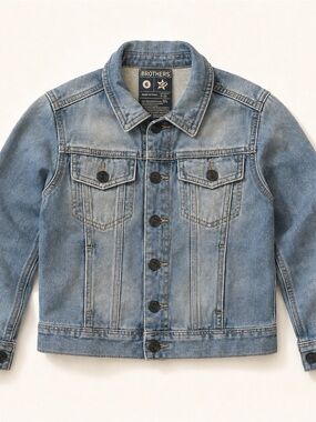 Justice Brothers Boys Denim Jean Jacket Size 6 Discontinued